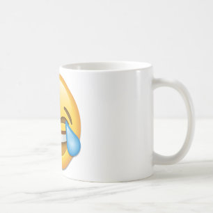 Gesicht mit Rissen von Freude emoji Kaffeetasse