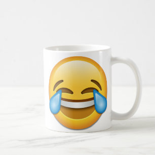 Gesicht mit Rissen von Freude emoji Recht Kaffeetasse