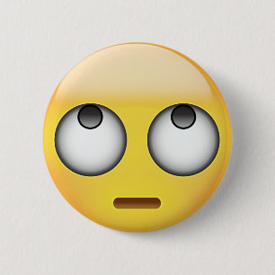 Gesicht mit Rollen mustert Emoji Button