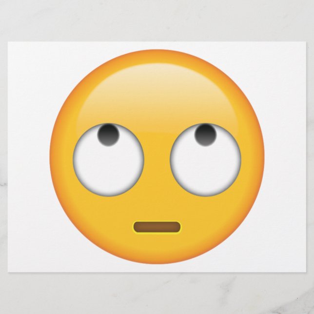 Gesicht mit rollenden Augen - Emoji Flyer (Vorne)
