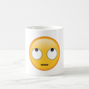 Gesicht mit rollenden Augen - Emoji Kaffeetasse