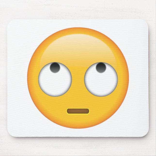 Gesicht mit rollenden Augen - Emoji Mousepad (Vorne)