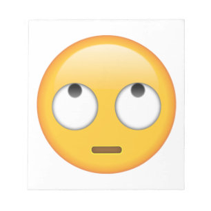 Gesicht mit rollenden Augen - Emoji Notizblock