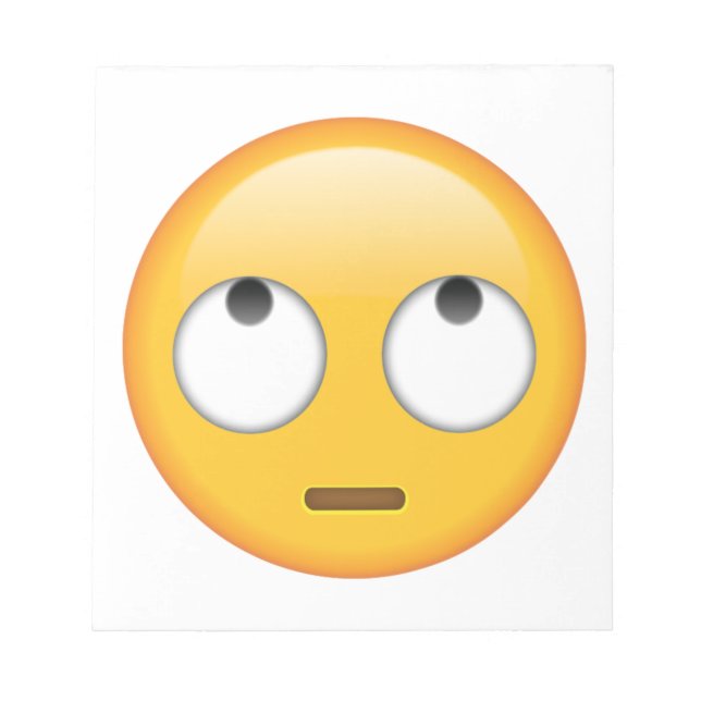 Gesicht mit rollenden Augen - Emoji Notizblock (Vorderseite)