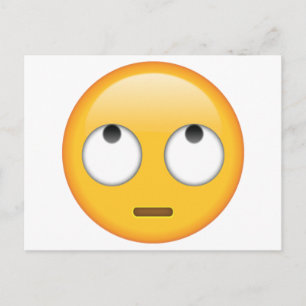 Gesicht mit rollenden Augen - Emoji Postkarte