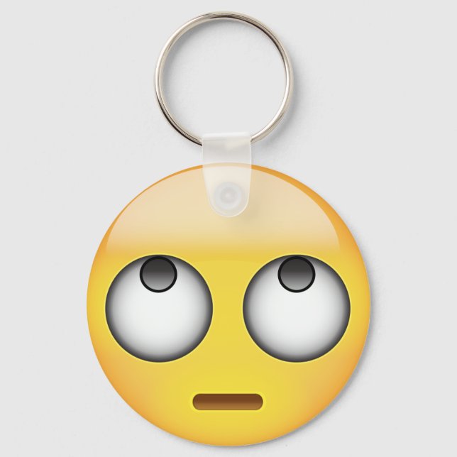 Gesicht mit rollenden Augen Emoji Schlüsselanhänger (Vorderseite)