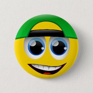 GESICHT MIT RÜCKWÄRTS BEDECKEN MIT EINER KAPPE BUTTON