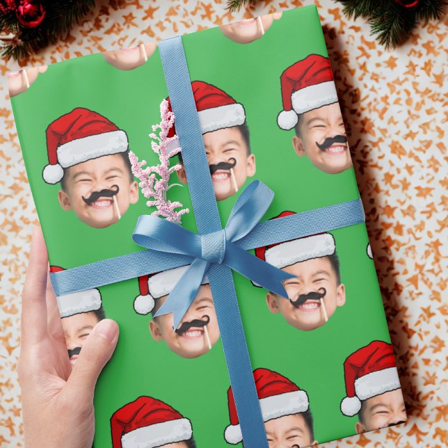 Gesicht mit Santa-Hut  Geschenkpapier (Von Creator hochgeladen)