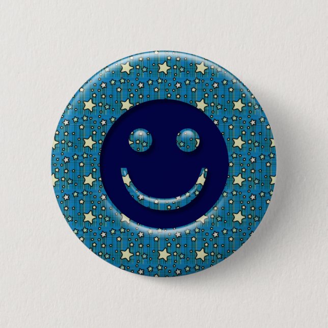 GESICHT MIT STERNEN BUTTON (Vorderseite)