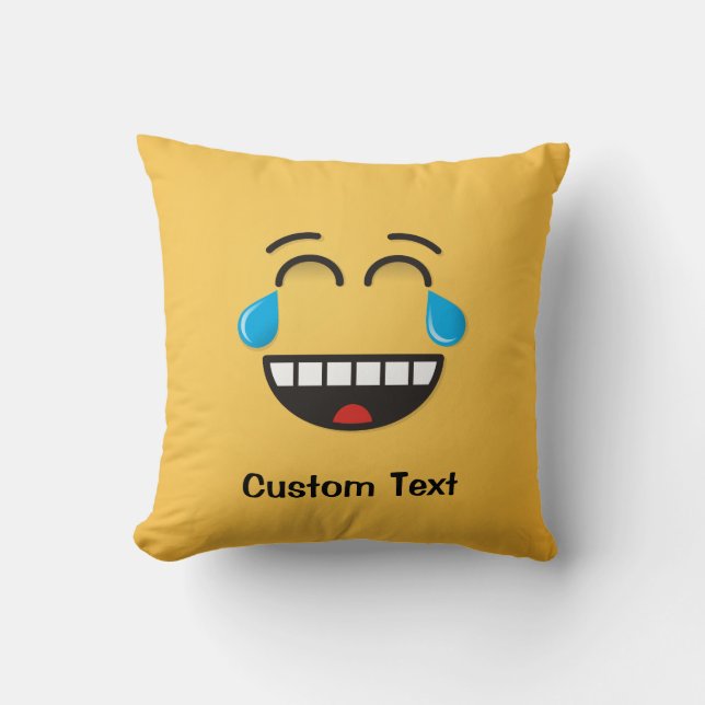 Gesicht mit Tränen des Joy Throw Kissen (Vorderseite)