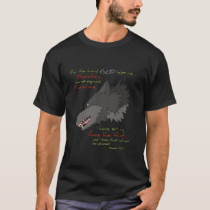 Gesicht mögen Feuerstein: Grauer Wolf für dunkle T-Shirt