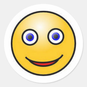 Gesicht Runder Aufkleber