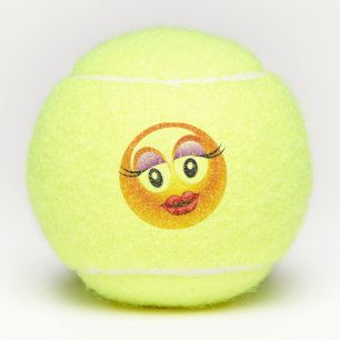 Gesicht Tennisbälle