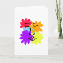 Gesicht und Blumen abstrakt (Primärfarben)