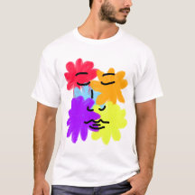 Gesicht und Blumen abstrakt (Primärfarben)