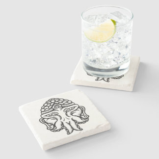 Gesicht von Cthuda - MarmorUntersetzer Steinuntersetzer