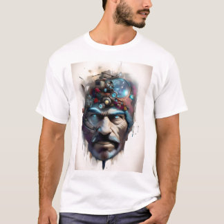 Gesicht von Future-1 [Generative Kunst mit künstli T-Shirt