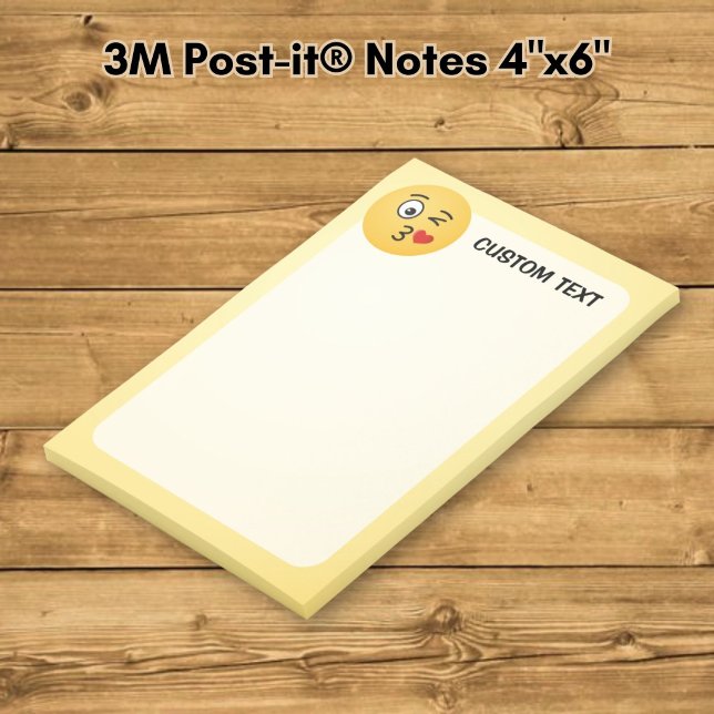 Gesicht wirft einen Kuss Post-it Klebezettel (Von Creator hochgeladen)