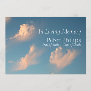 Gesicht Wolke 1 Beerdigung Ankündigung Einladung