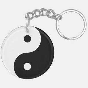 Gesicht Yin Yang Schlüsselkette Symbol-2-Sided Schlüsselanhänger
