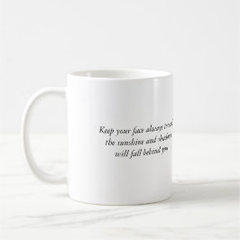 "Gesicht zum Sonnenschein" Whitman inspirierend Kaffeetasse