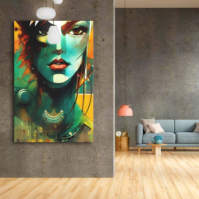 Gesichter - 005 leinwanddruck (Von Creator hochgeladen)