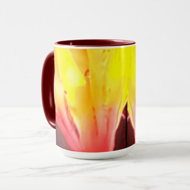 Gesichter auf einer Combo-Tasse Tasse (Vorderseite Links)