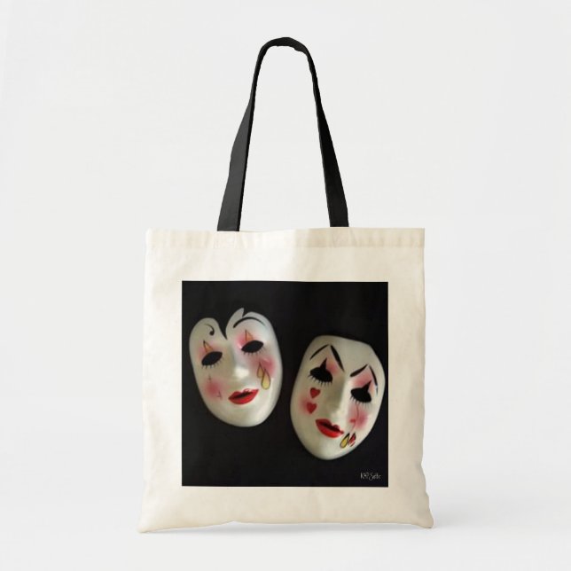 Gesichter der theatralischen Maske Tragetasche (Vorne)