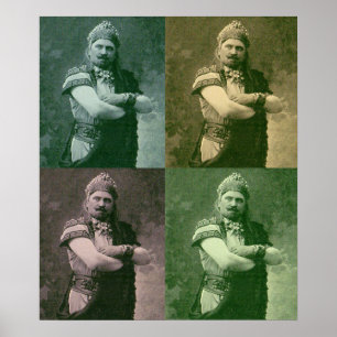 Gesichter des 1909 verrückten französischen Operns Poster