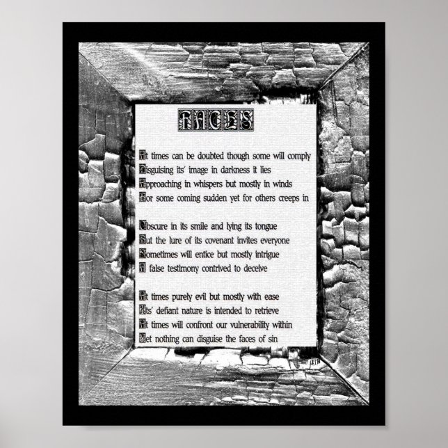 Gesichter des Sins Poster (Vorne)