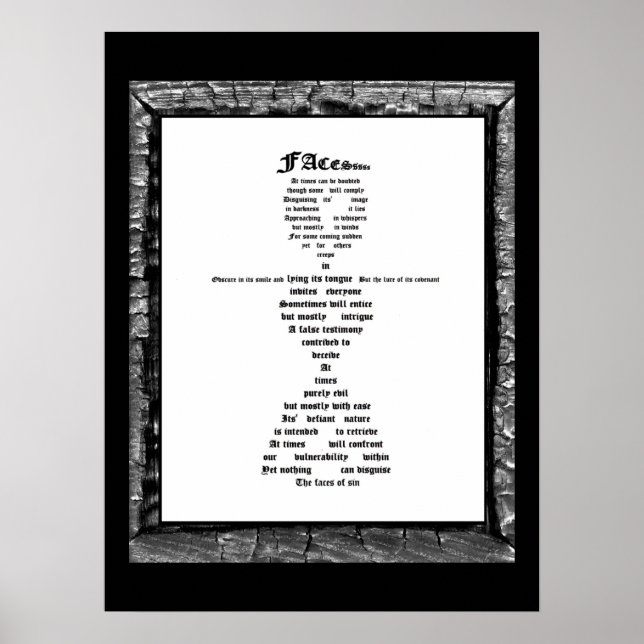 Gesichter des Sins Poster (Vorne)