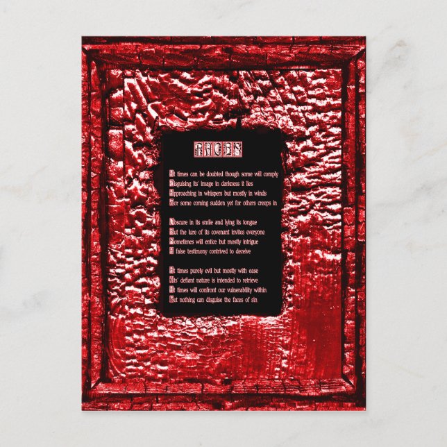 Gesichter des Sins Postkarte (Vorderseite)