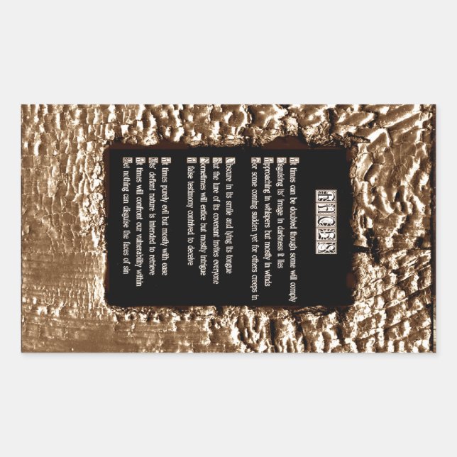 Gesichter des Sins Rechteckiger Aufkleber (Vorderseite)