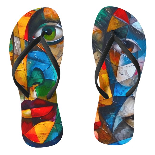 Gesichter, die wir kennen flip flops (Fußbett)