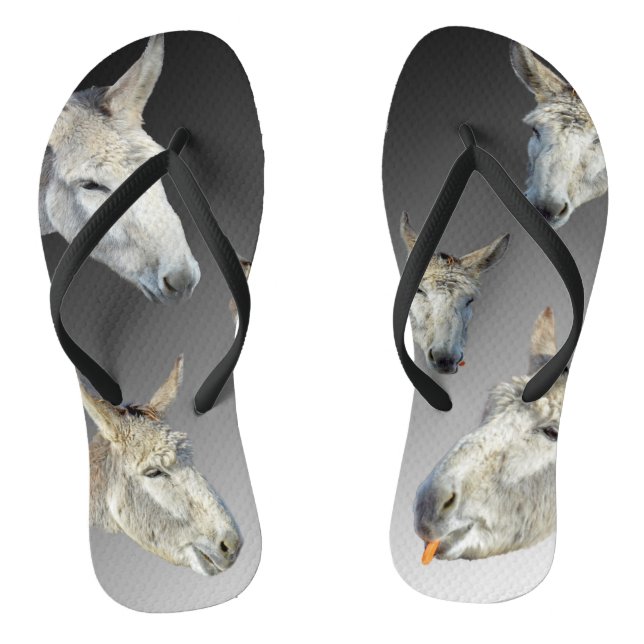 Gesichter eines weißen Esels, Flip Flops (Fußbett)