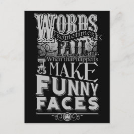 Gesichter herstellen postkarte