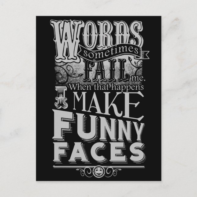 Gesichter herstellen postkarte (Vorderseite)