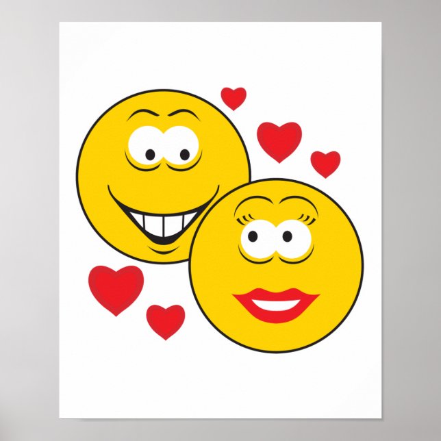 Gesichter in der Liebe Valentin Poster (Vorne)