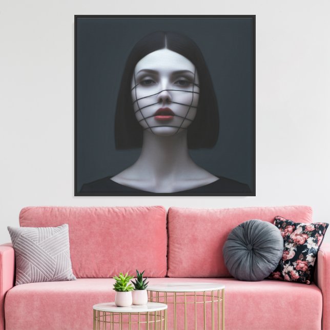 Gesichter in Mode Leinwanddruck (Insitu (Wohnzimmer))