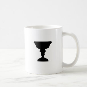 Gesichter oder Vasenillusion von zwei Gesichtern Tasse