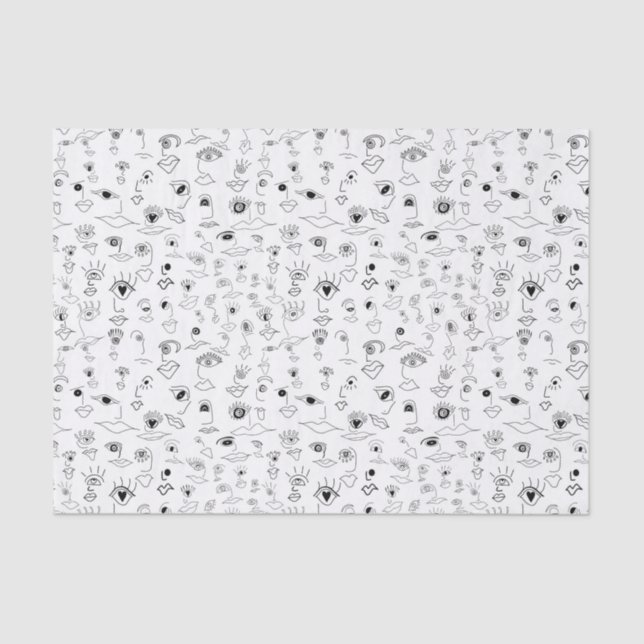 Gesichter Seidenpapier (Vorderseite)