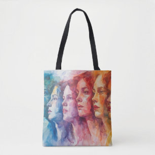 Gesichter von Frauen - Aquarellmalerei