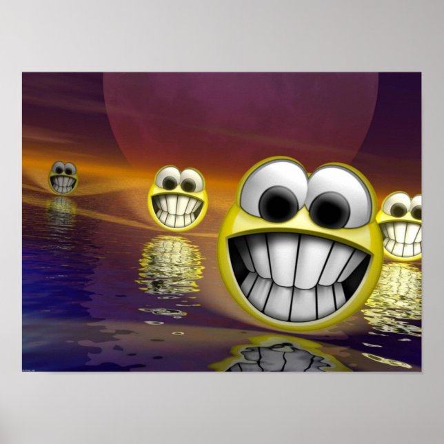 Gesichts-3D-Poster Poster (Vorne)