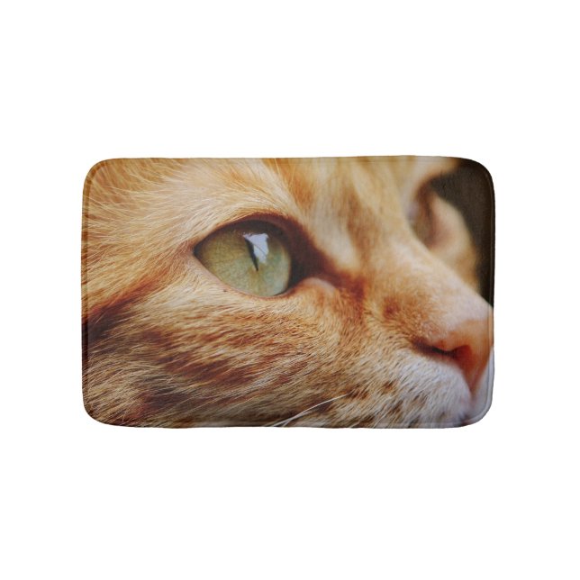 Gesichts einer Ingwerkatze bestimmt Badematte (Vorderseite)