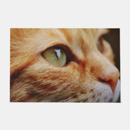 Gesichts einer Ingwerkatze bestimmt Fußmatte