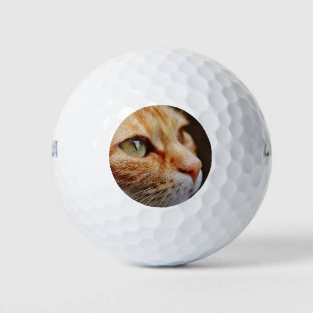 Gesichts einer Ingwerkatze bestimmt Golfball (Vorderseite)