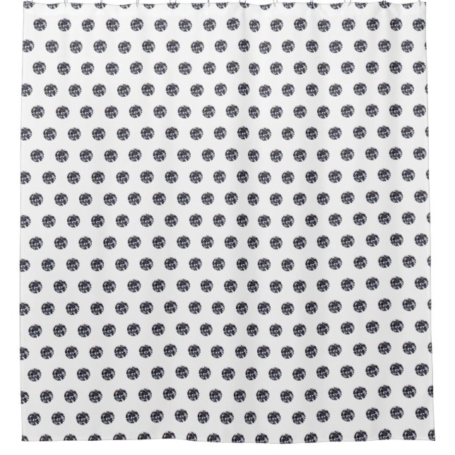 Gesichts-elegantes Diamond-Gem-Bildmuster Duschvorhang (Vorderseite)