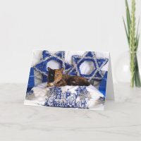 Gesichts-Katze glückliche Chanukah Karte Venus