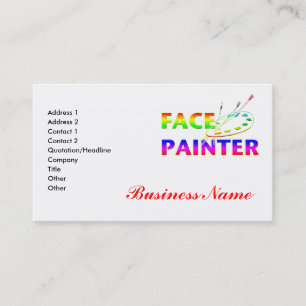 Gesichts-Maler-Visitenkarte Visitenkarte