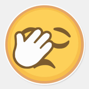 Gesichts-Palme Runder Aufkleber